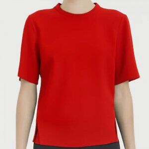 Stella McCartney Compact Red Knit Short‑Sleeve Top – Size Small – Made in Italy